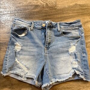 Wax 1X Denim Distressed Women Shorts